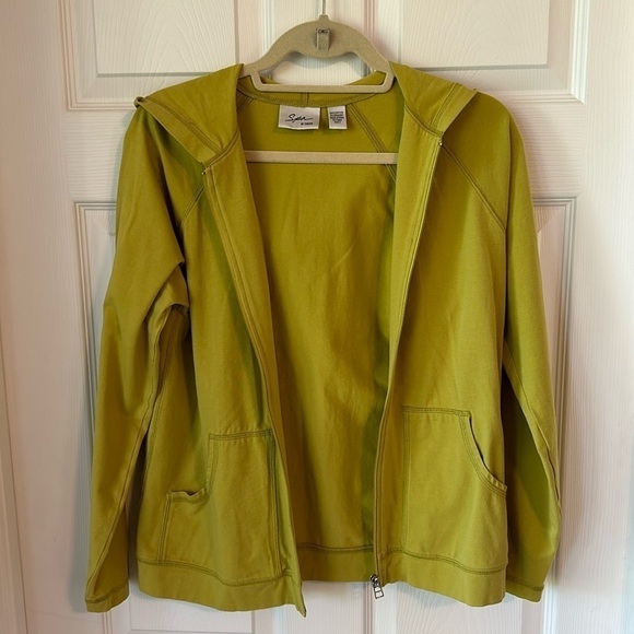 Spa By Chico’s Zippered Hoodie - Picture 1 of 4
